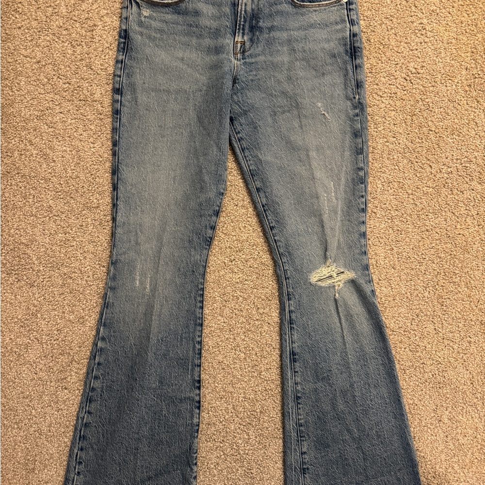 Frame le high flare rise Women's Blue Jeans